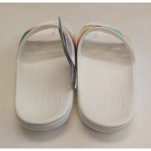 Crocs Classic Womens 8 Mens 10 Tiedye Graphic Slide Sandal Slip On Comfort Shoes - Picture 6 of 8